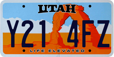 UT license plate Y214FZ