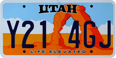 UT license plate Y214GJ