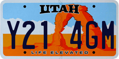 UT license plate Y214GM