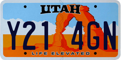 UT license plate Y214GN
