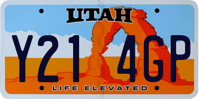 UT license plate Y214GP