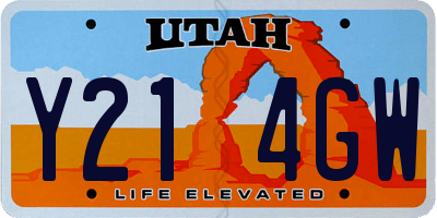 UT license plate Y214GW