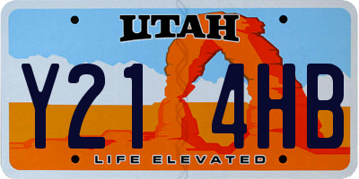 UT license plate Y214HB