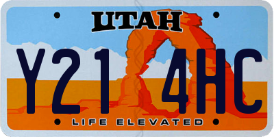 UT license plate Y214HC