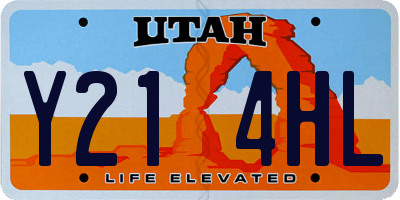 UT license plate Y214HL