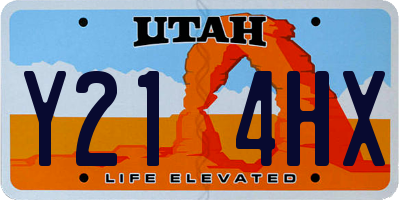 UT license plate Y214HX