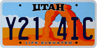 UT license plate Y214IC