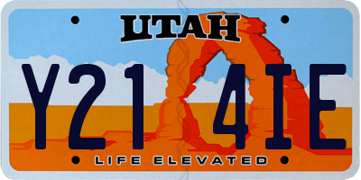 UT license plate Y214IE