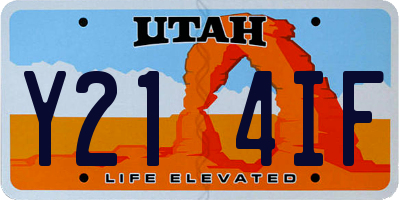 UT license plate Y214IF