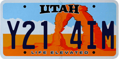 UT license plate Y214IM