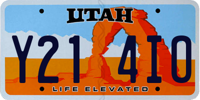 UT license plate Y214IO