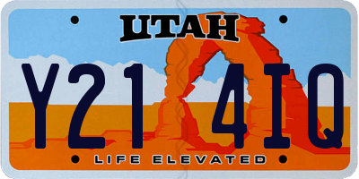 UT license plate Y214IQ