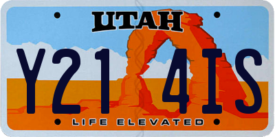 UT license plate Y214IS