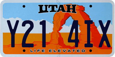 UT license plate Y214IX
