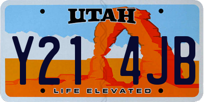 UT license plate Y214JB