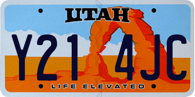 UT license plate Y214JC