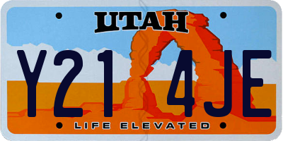 UT license plate Y214JE