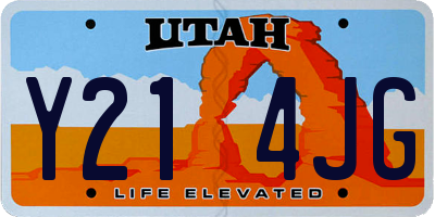 UT license plate Y214JG