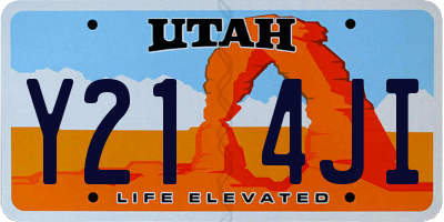 UT license plate Y214JI