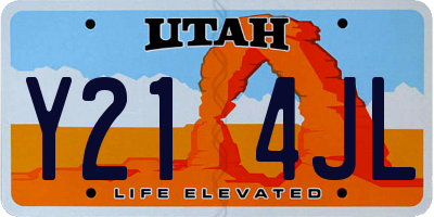UT license plate Y214JL