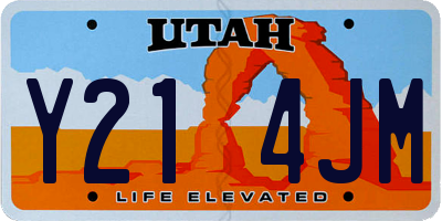 UT license plate Y214JM