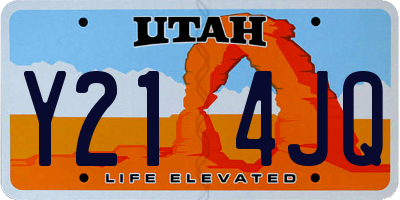 UT license plate Y214JQ