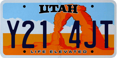 UT license plate Y214JT