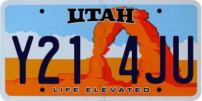 UT license plate Y214JU