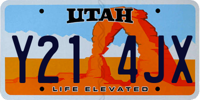 UT license plate Y214JX