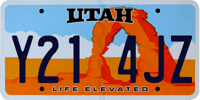 UT license plate Y214JZ