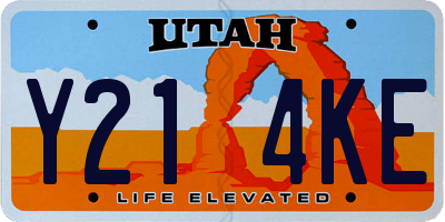 UT license plate Y214KE