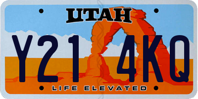 UT license plate Y214KQ