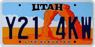 UT license plate Y214KW