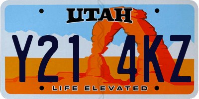 UT license plate Y214KZ
