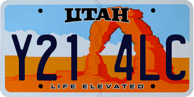 UT license plate Y214LC