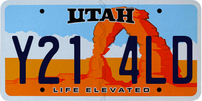UT license plate Y214LD