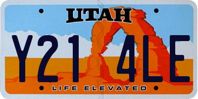 UT license plate Y214LE