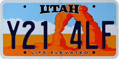 UT license plate Y214LF