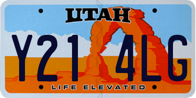 UT license plate Y214LG