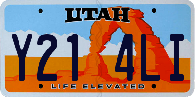 UT license plate Y214LI