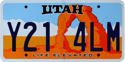 UT license plate Y214LM