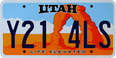 UT license plate Y214LS