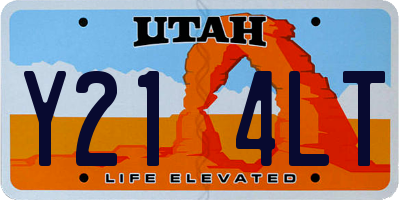 UT license plate Y214LT