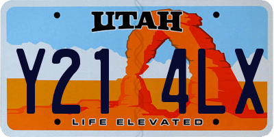 UT license plate Y214LX