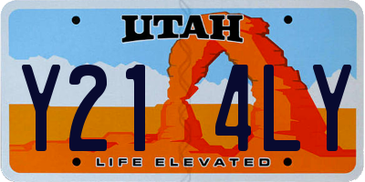 UT license plate Y214LY