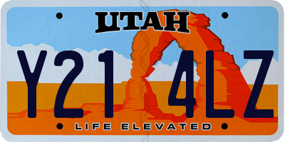 UT license plate Y214LZ