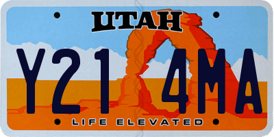 UT license plate Y214MA