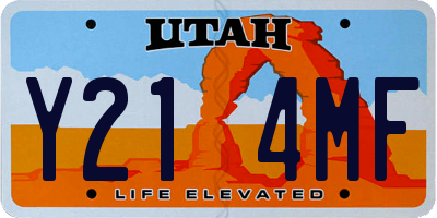 UT license plate Y214MF