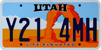 UT license plate Y214MH