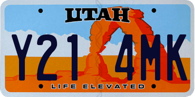 UT license plate Y214MK